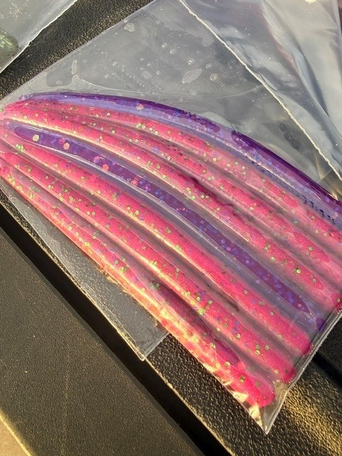 Test 4 & 5 — Pink / purple dual-tone with micro-flake