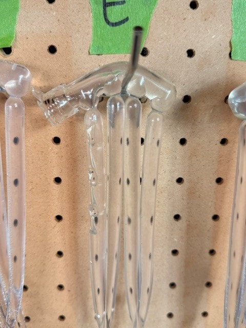 MAT-001 Brand E clear plastisol closeup